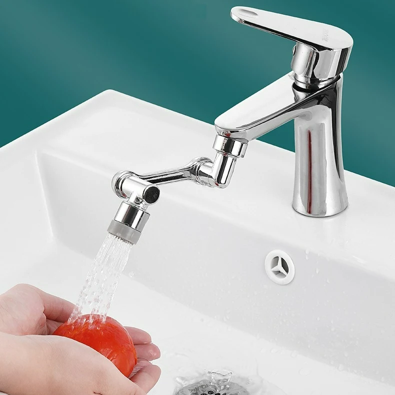 رأس حنفية دوار بزاوية عريضة 1080 درجة مع منظم تدفق المياه