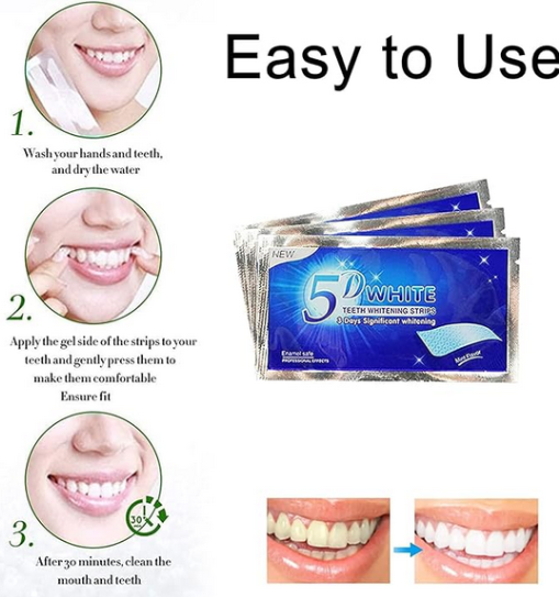 شرائط تبييض الأسنان 5 DWHITE