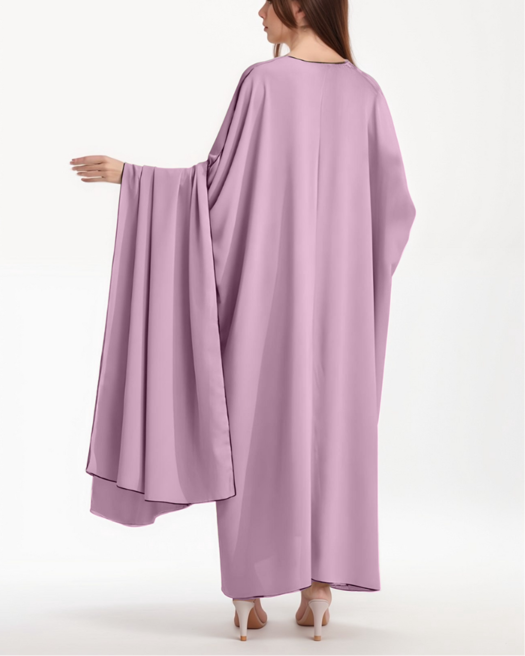 Abaya et son châle en crêpe