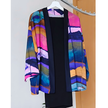 Ensemble coloré en crêpe