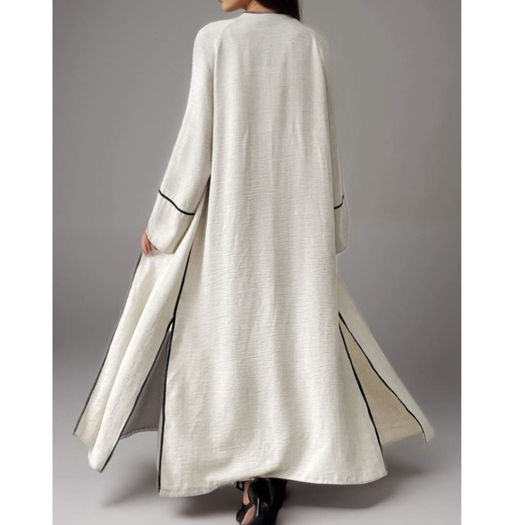 Ensemble 2 pièces - Kimono long et pantalon large Femme  - coupe moderne  – moderne Longue Élégante - Kimono Chic Été 2025