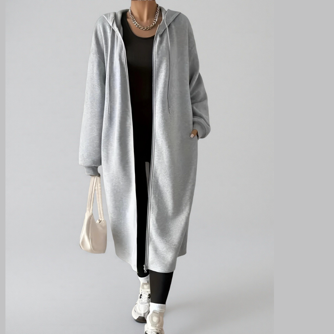 Robe sweat hoodie à capuche ouvert
