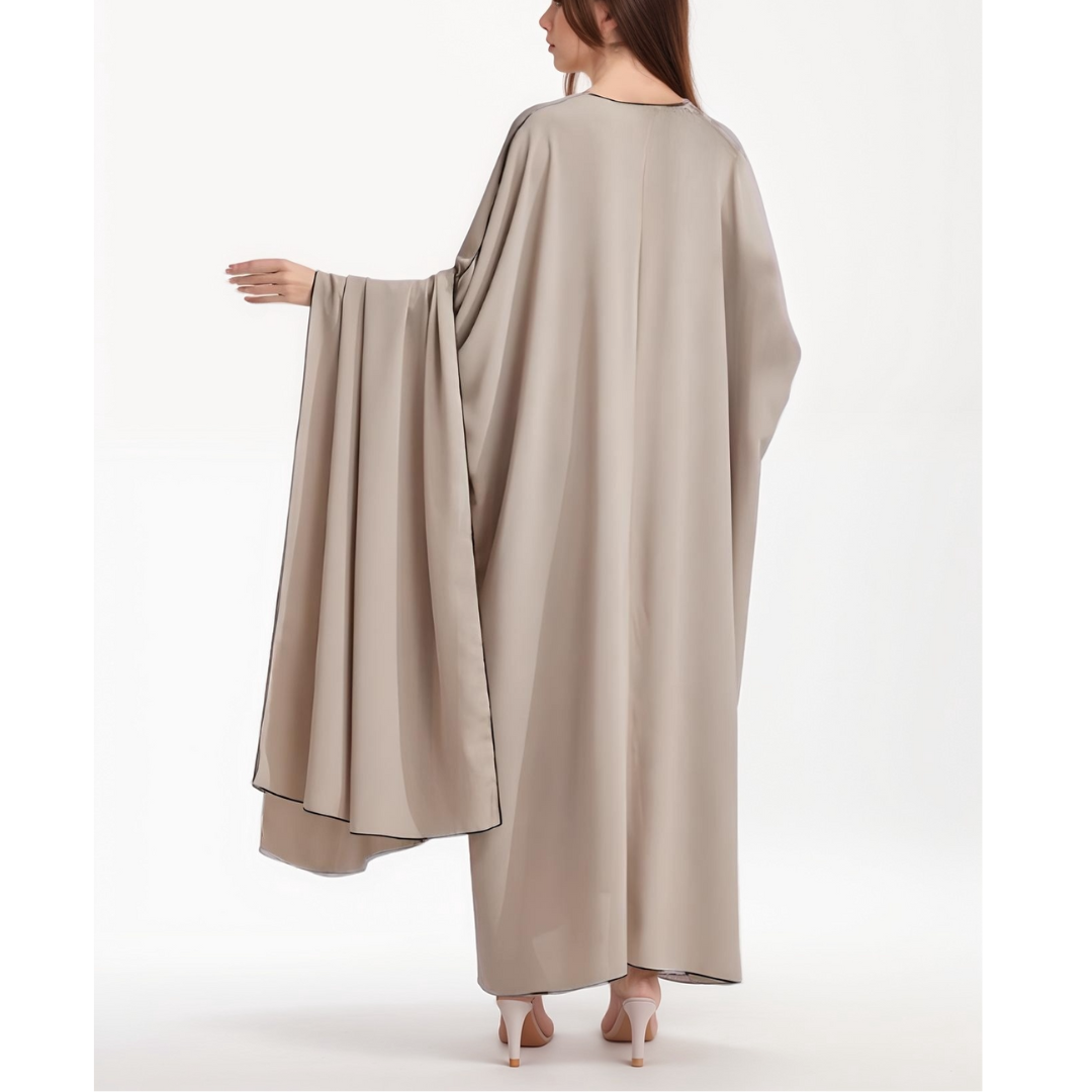 Abaya et son châle en crêpe