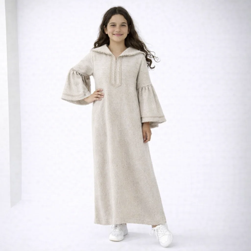 جلابة للبنات – قماش شانيل فاخر | مجموعة رمضان