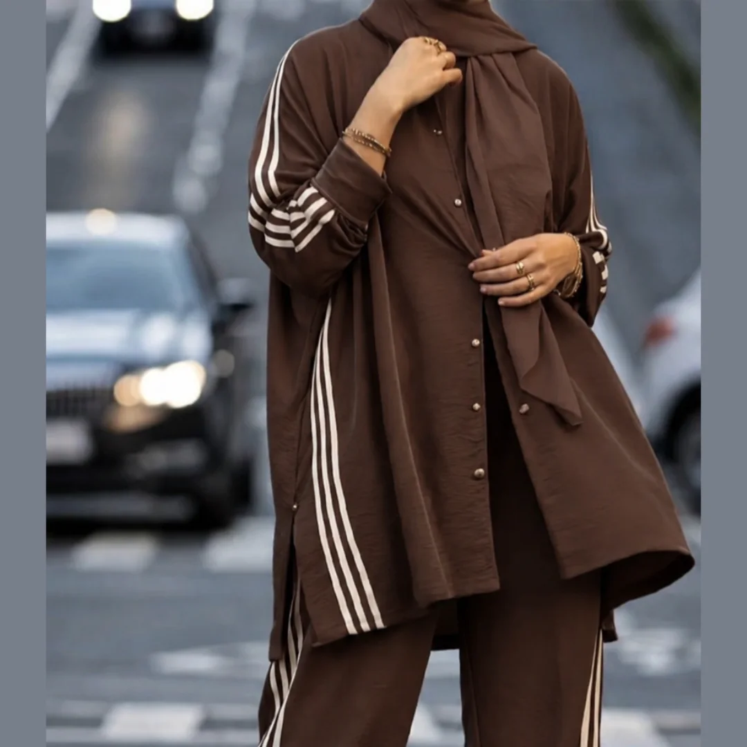 Ensemble sportif confortable Marron chocolat