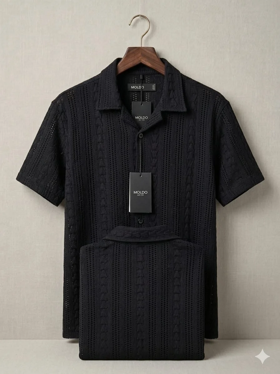 Chemise Knit demi monche