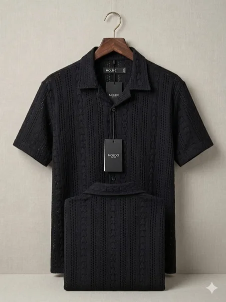 Chemise Knit demi monche