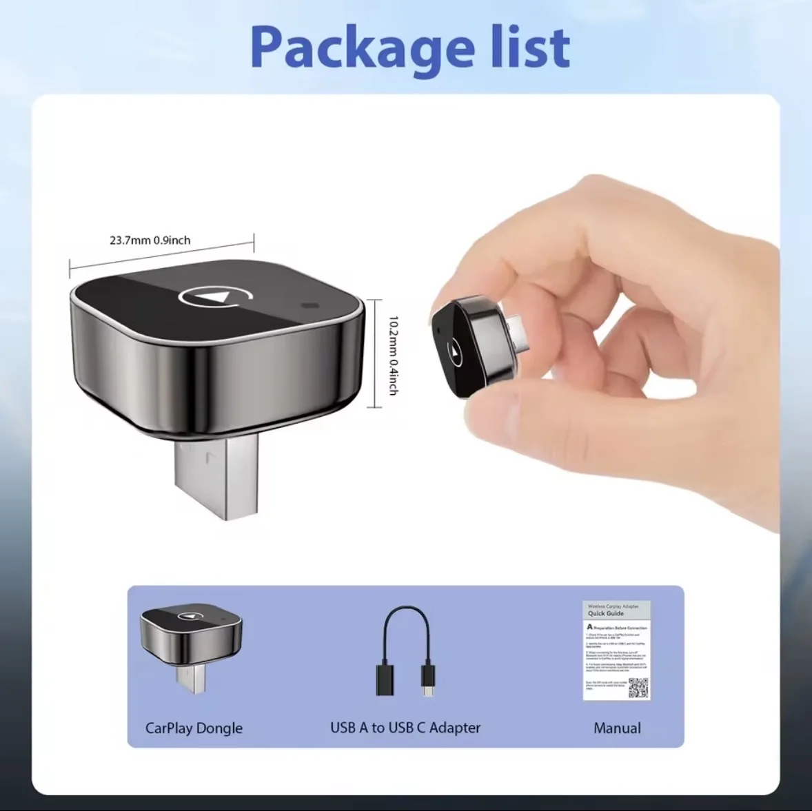 Adaptateur CarPlay & Android Auto sans fil