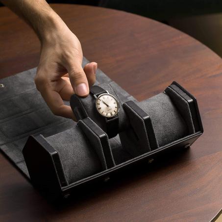 صندوق تخزين أنيق لثلاث ساعات قيمة