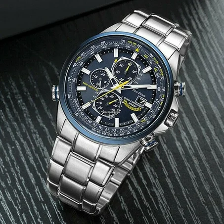 Citizen ساعة كرونوغراف رجالية فاخرة تعمل بالطاقة الضوئية