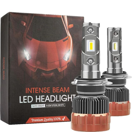 2 x Turbo LED V6S FOCUS H4 70W Canbus 5700K pour Voiture et moto Phare Ampoule