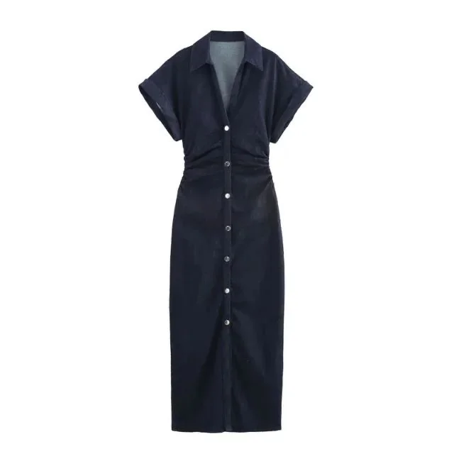 traf blue dress