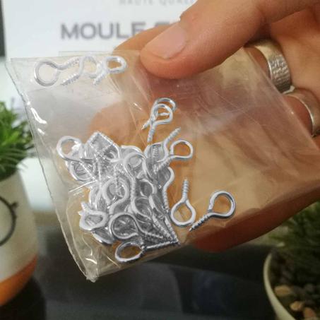 Grand Vis porte clés argent ( 50pcs)