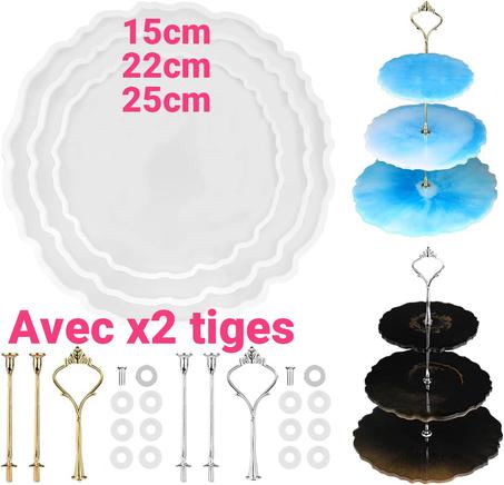 Pack moule silicone étagère avec 2 support tiges