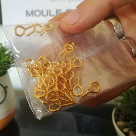 Grand Vis porte clés doré ( 50pcs)