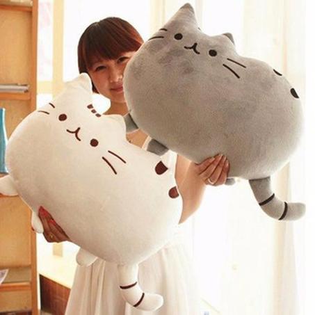 Kawaii Cat Pillow Cover: Zippered Skin - 40*30cm - Plush Animal Doll Toys - Peluche Gift