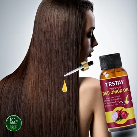 Strengthen & Regrow: TRSTAY Onion Black Seed Oil Spray for Hair Loss Prevention