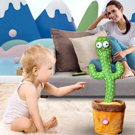 Dancing Cactus Toy Repeat Talking USB Charging