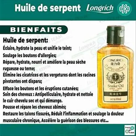 HUILE DE SERPENT LONGRICH