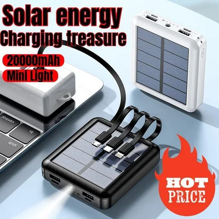 الباور بانك الخارق 10,000mA– طاقة لا تنتهي من أشعة الشمس! 🔋☀️