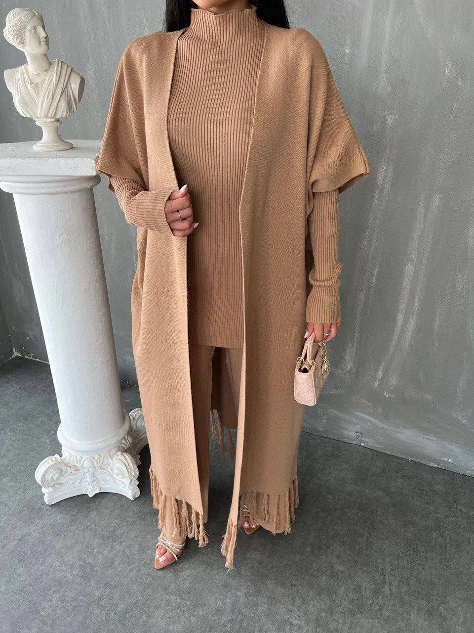 طقم نسائي شتوي راقي (3 قطع) 🌟