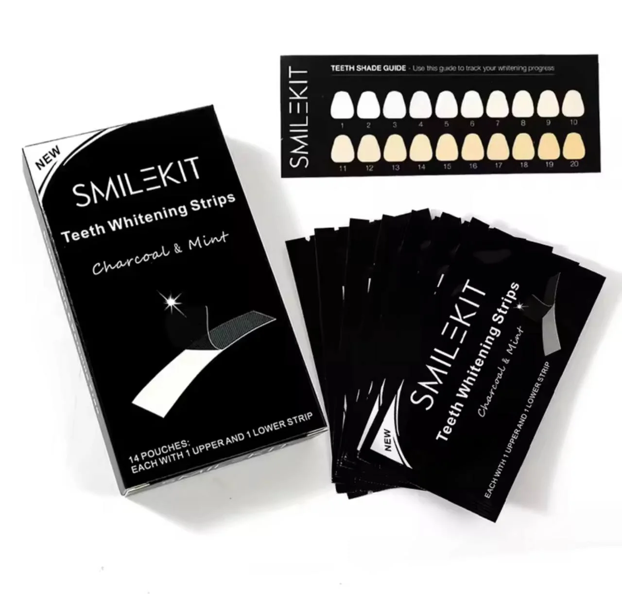 ✨ لاصقات تبييض الأسنان المتطورة بالفحم المنشط 🦷