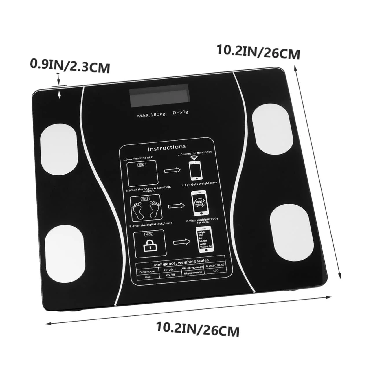 ⚖️ الميزان الذكي المتطور - راقب وزنك ونسبة الدهون وتفاصيل جسمك من تليفونك! 📱✨