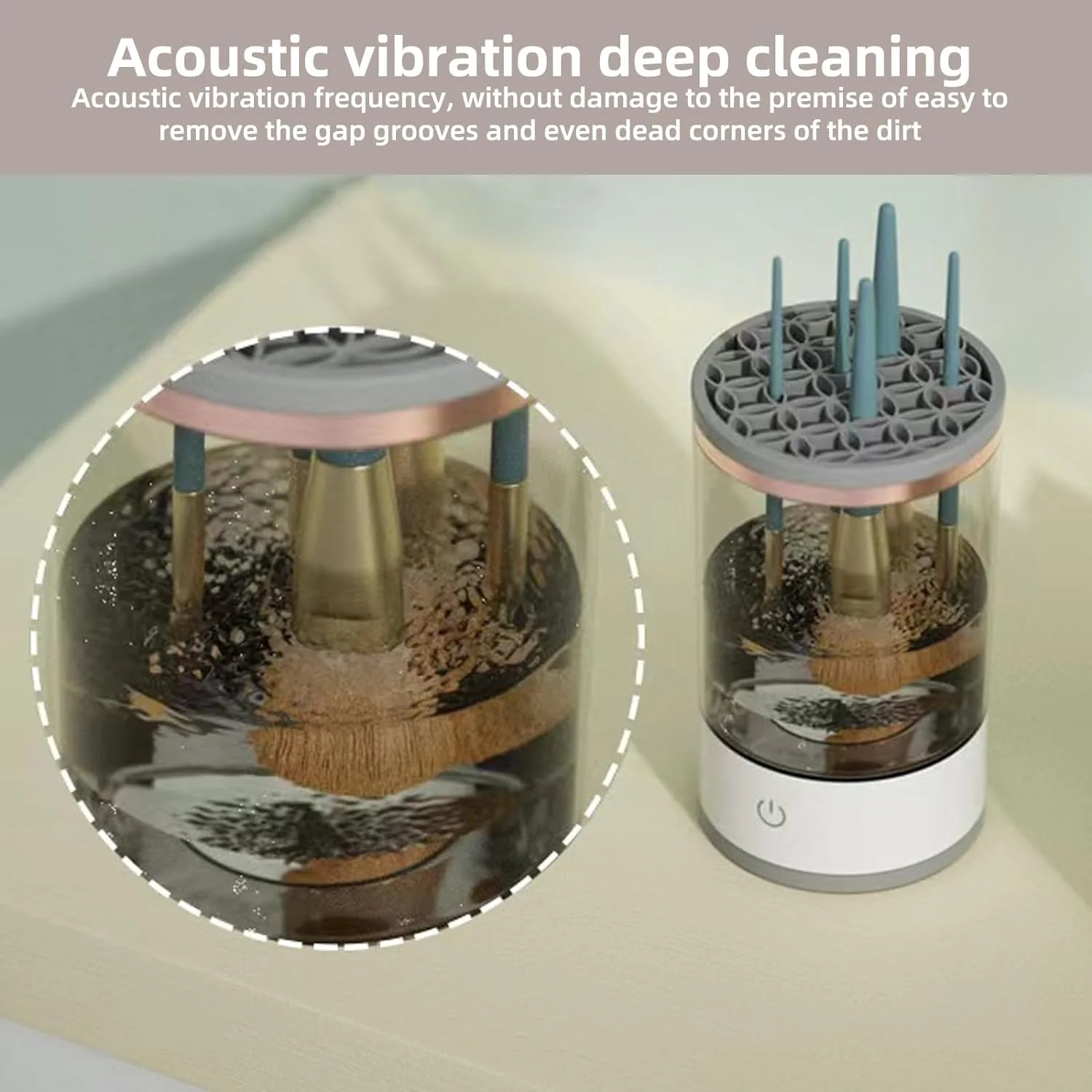 ✨ غسالة فرش المكياج الإلكترونية - نظفي وجففي فراشيك في ثواني وحافظي على بشرتك! 💄🧼