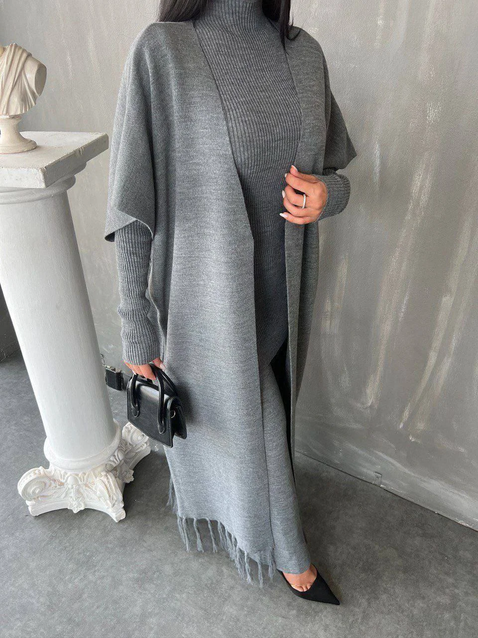 طقم نسائي شتوي راقي (3 قطع) 🌟