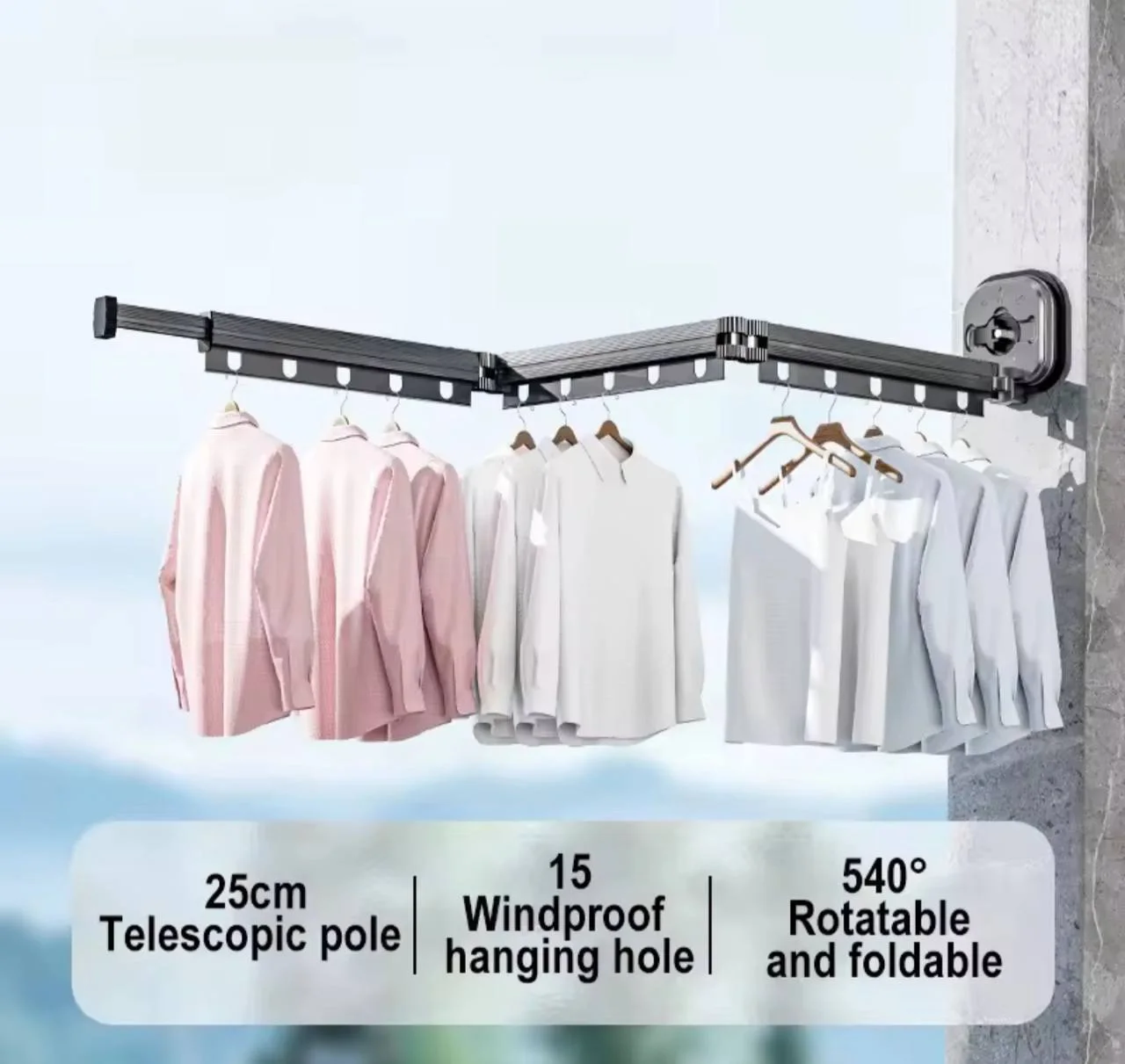 👕 علاقة الملابس الحائطية القابلة للطي Premium