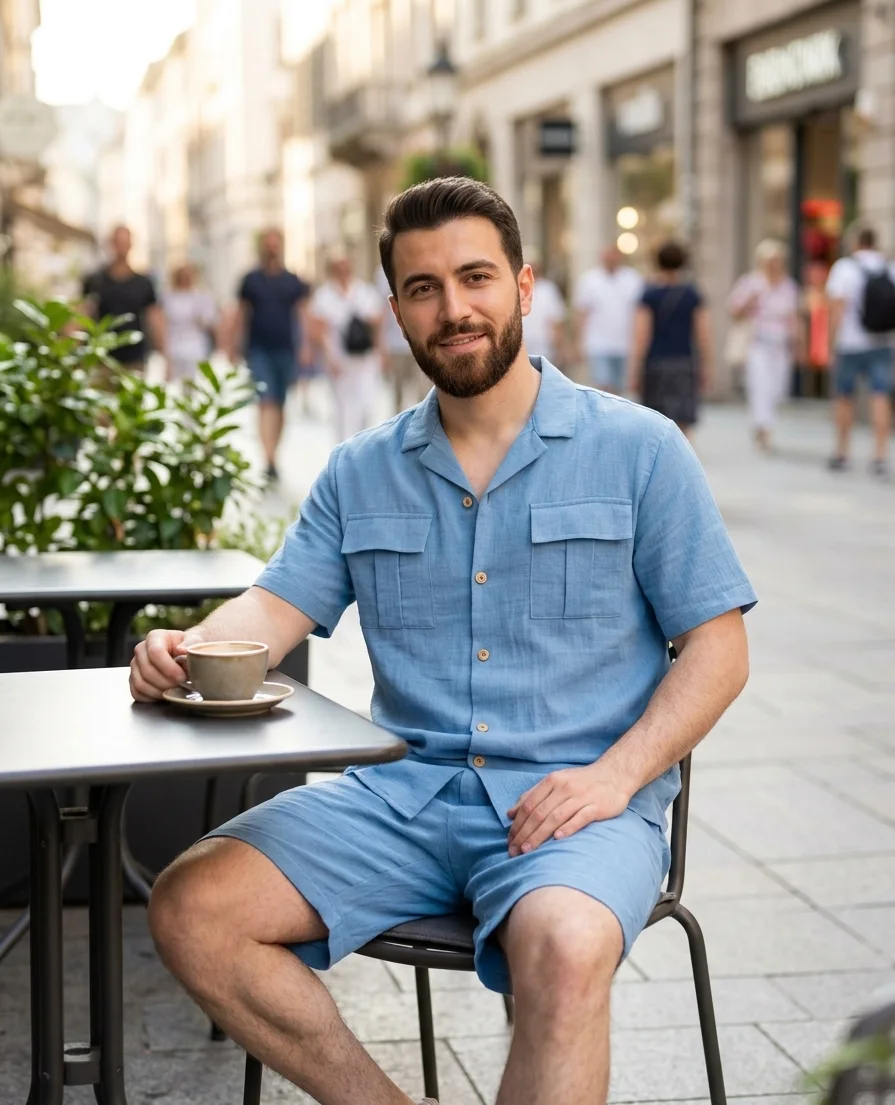 Ensemble 2 pièces chemise + short
