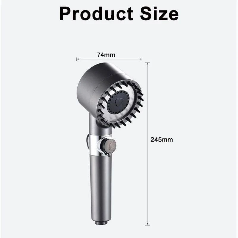 High-Pressure Shower Head with Silicone Bristles