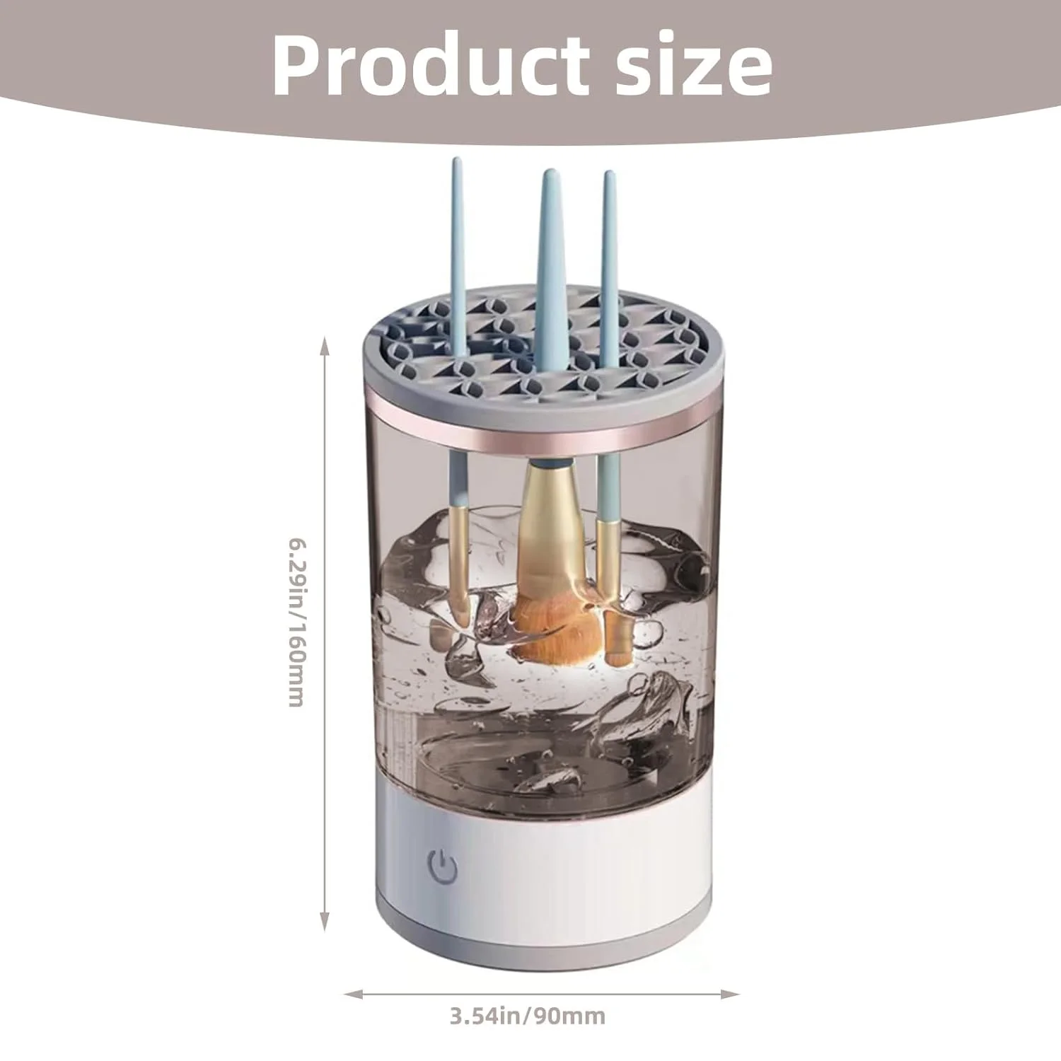 ✨ غسالة فرش المكياج الإلكترونية - نظفي وجففي فراشيك في ثواني وحافظي على بشرتك! 💄🧼