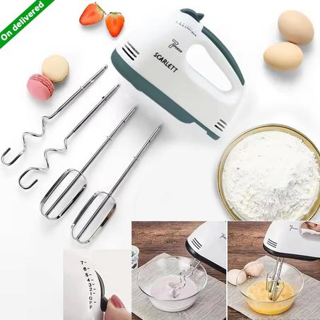 Batteur à Oeufs éLectrique Batteur à Main Automatique MéLangeur 7 Vitesses Fouets de Cuisson MéLangeur à CrèMe FouettéE Agitateur à Main
