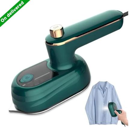Mini fer à repasser à vapeur 2 en 1 - Rotatif - Pliable - Pour la couture - Avec repassage rapide de 38 W - Pour le quotidien et les voyages - Vert