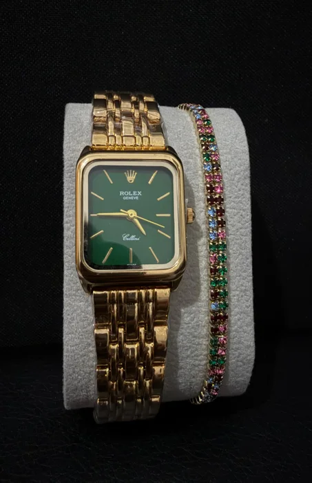 Rolex Cellini Femme avec bracelet rivière coloris