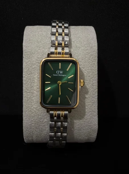 Daniel Wellington femme  – Montre Carrée Bicolore