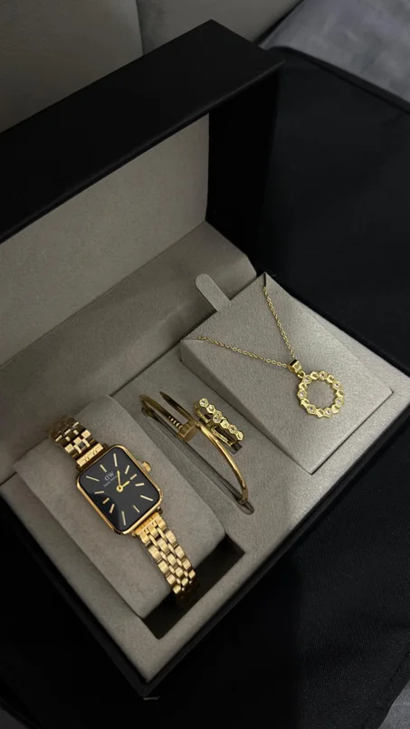 Coffret Luxe Femme – Montre Daniel & Ensemble chehda