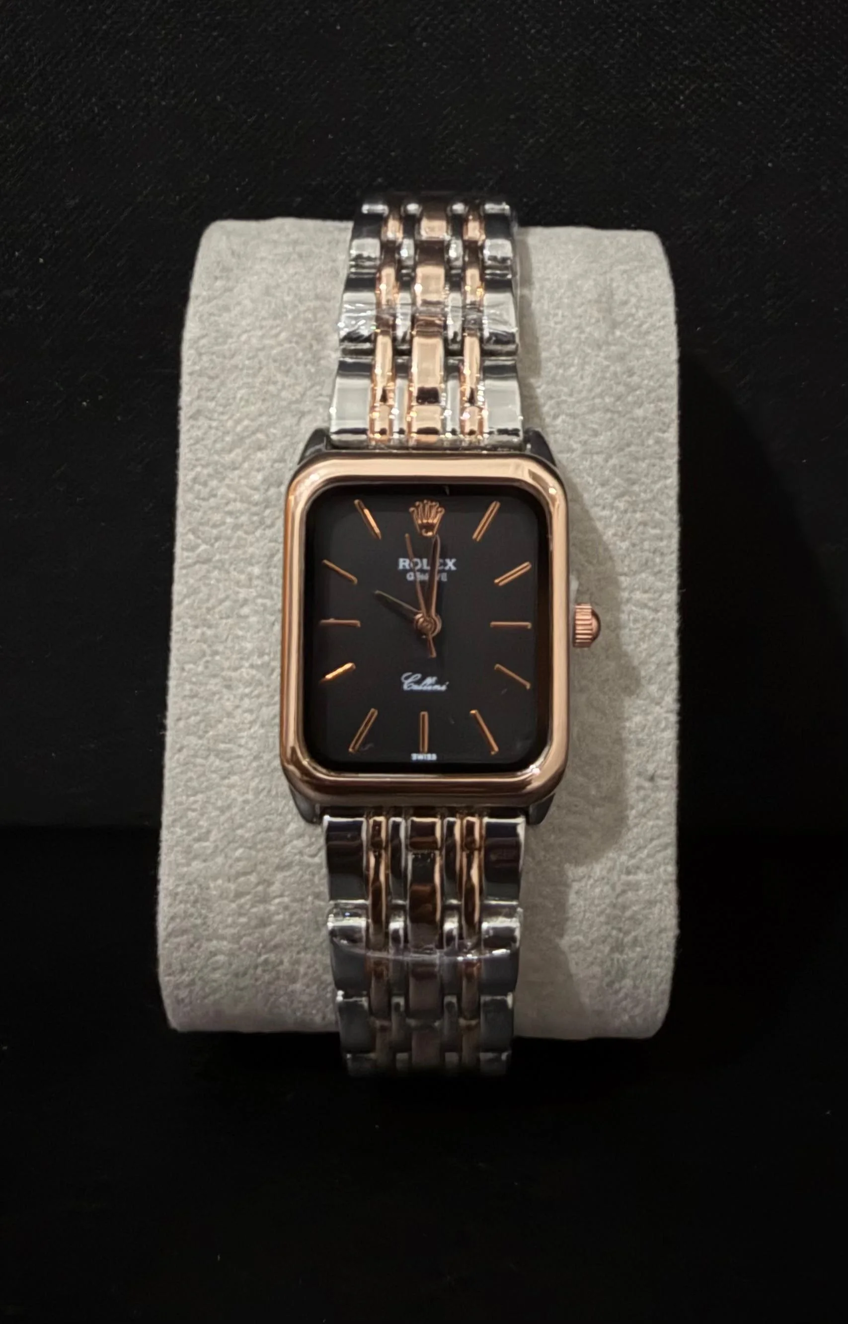 Rolex Cellini Femme – Montre Carrée Bicolore