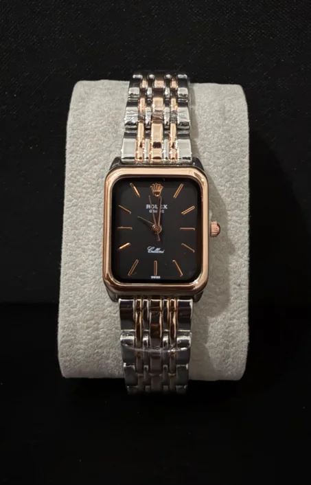 Rolex Cellini Femme – Montre Carrée Bicolore