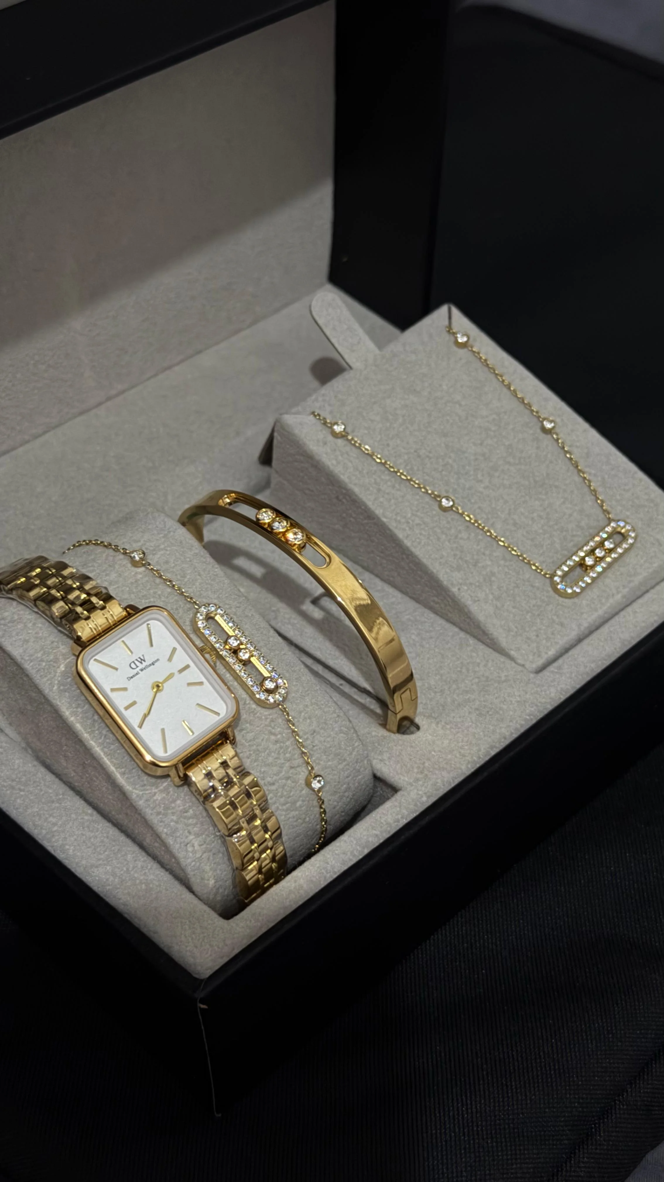 Coffret Luxe Femme – Montre Daniel & Ensemble Messika