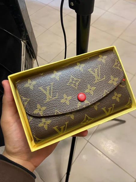 PORTE MONNAIE FEMMES LV MOYENNE  MARRON / ROUGE