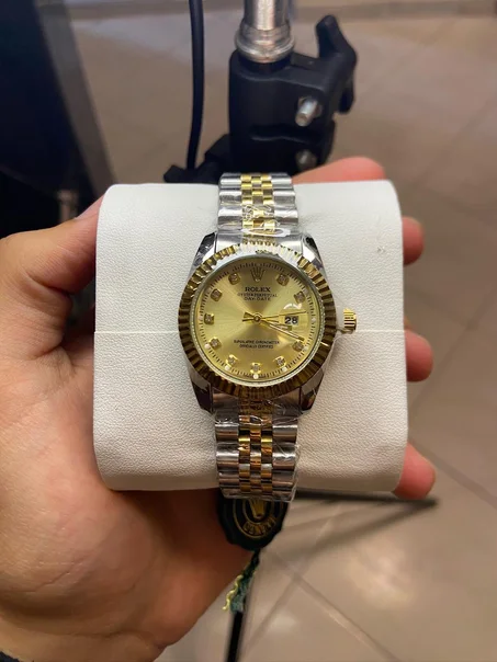 ROLEX DAY DATE GRIS GOLD TABLEAU GOLD FEMMES BOITE SIMPLE