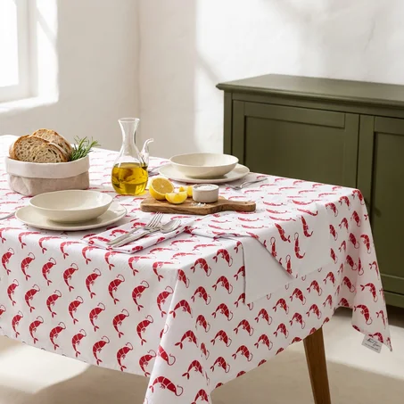Nappe « Drapé Riviera » & ses serviettes assorties