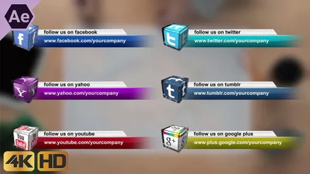 3D Social Media Lower Thirds