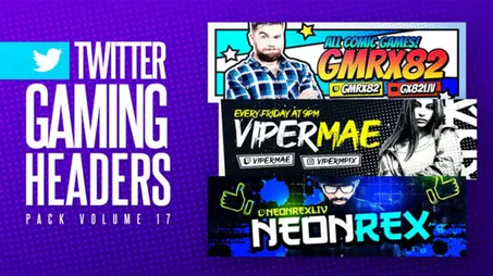 Gaming Twitter Headers Pack 17
