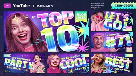 6 Holochrome YouTube Thumbnails