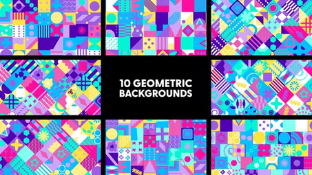 10 Geometric Backgrounds