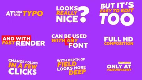 Kinetic Typography & Trantisions Pack