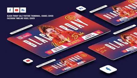 Black Friday Sale Youtube, Facebook Timeline Cover